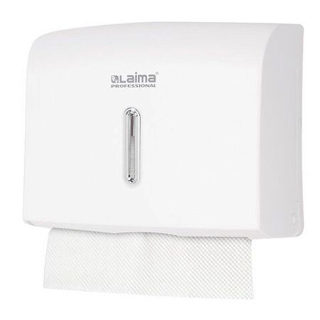 Диспенсер для полотенец LAIMA PROFESSIONAL BASIC (Система H2), Z-сложения, белый, ABS, 605049 