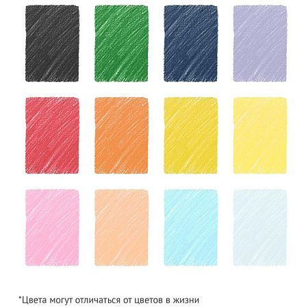 Карандаши цветные Гамма "Оранжевое солнце", 12цв. (6 классич. + 6 пастельных), заточен., картон, европодвес