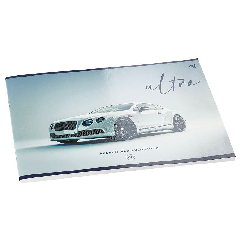 Альбом для рисования 40л., А4, на скрепке BG "Ultra", выб. лак