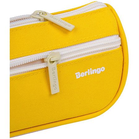 Пенал-косметичка 1 отделение, 1 карман, 215*80*60 Berlingo "Polo yellow", полиэстер 