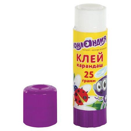 Клей-карандаш ЮНЛАНДИЯ "ЮНЛАНДИК И БОЖЬЯ КОРОВКА", 25 г, улучшенный, 227612