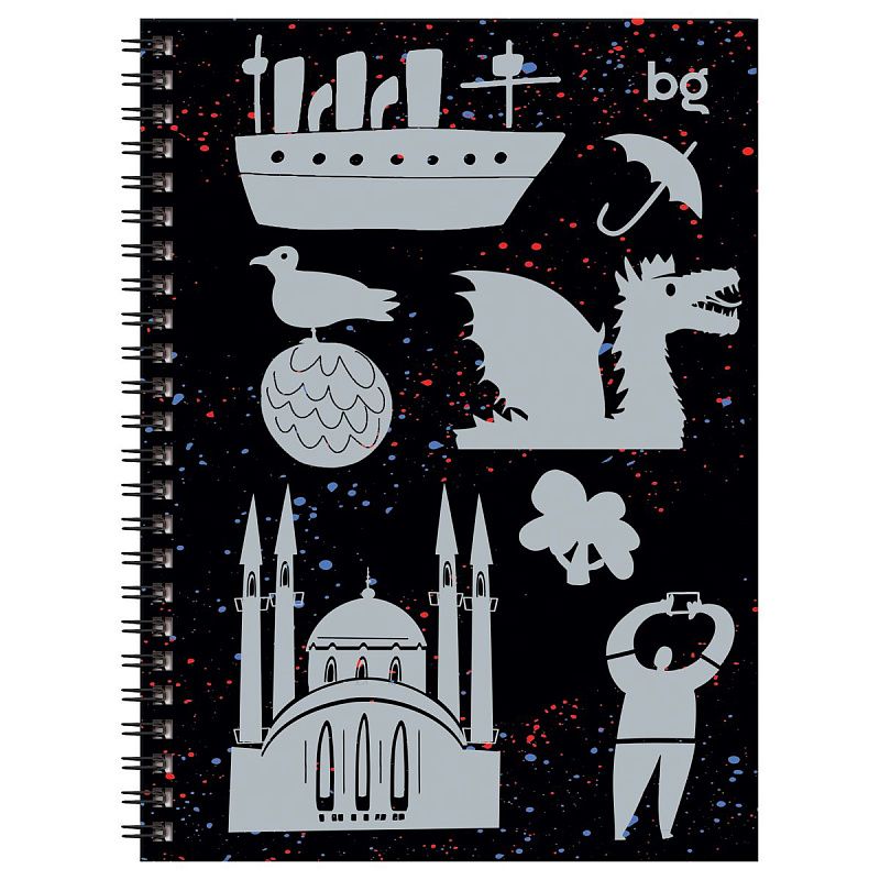 Записная книжка А6 96л., на гребне BG "Экспонат", глянцевая ламинация, твердая обложка