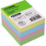 Блок для записей на склейке СТАММ "Имидж", 6*5*4см, цветной