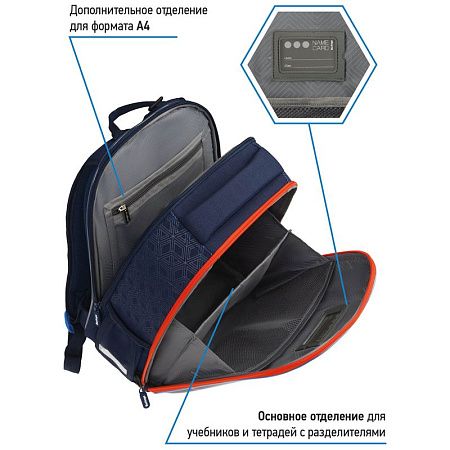 Ранец Berlingo Expert Mini "Cardinal" 36*27*14см, 2 отделения, 2 кармана, анатомическая спинка, мешок для обуви 