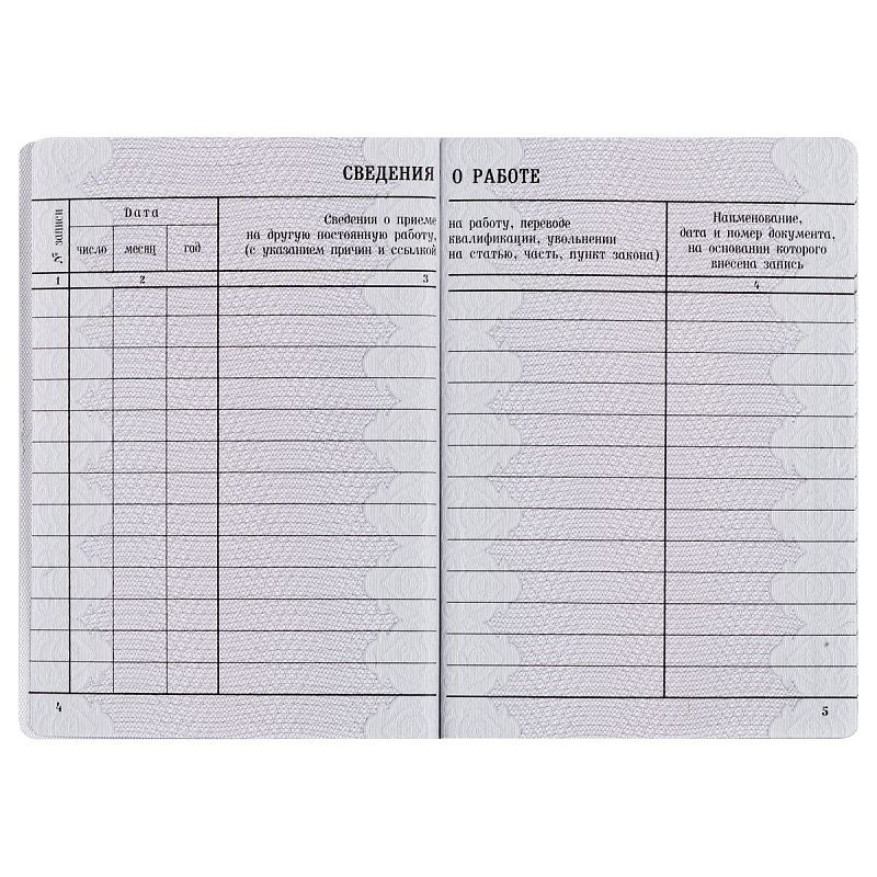 Бланк Вкладыш в трудовую книжку Гознак