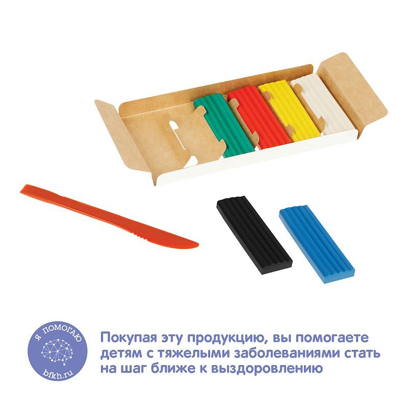 Пластилин Мульти-Пульти "Енот в сказке", 06 цветов, 72г, со стеком, картон