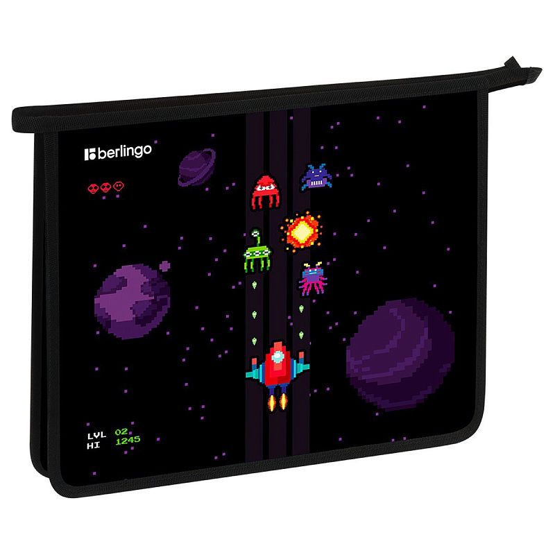 Папка для тетрадей 1 отделение, А5 Berlingo "Space Battle", 240*205*40 мм, пластик, на молнии