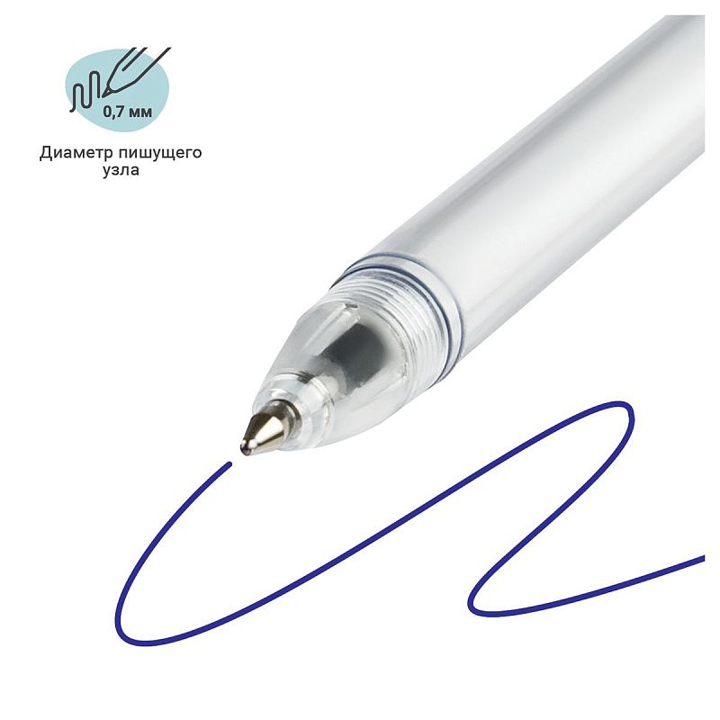 Ручка шариковая MESHU "Crystal Paw" синяя, 0,7мм, корпус ассорти, с топпером 