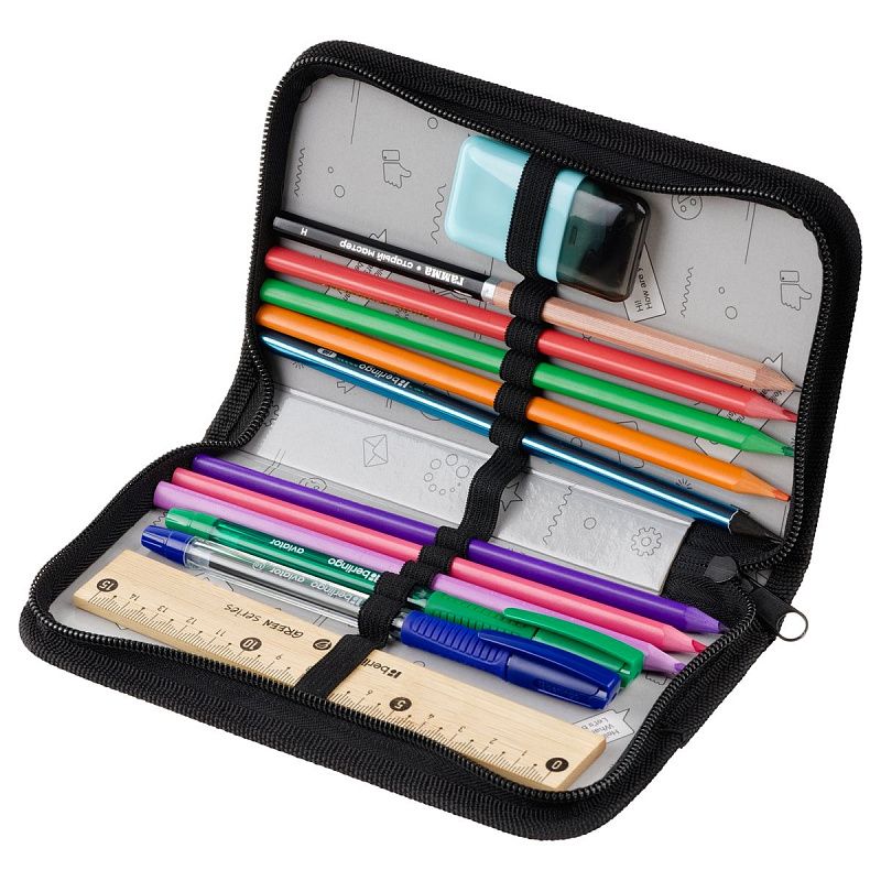 Пенал 1 отделение, 190*110 Först" Eyes in the dark" (Глаза в темноте), ламинированный картон 