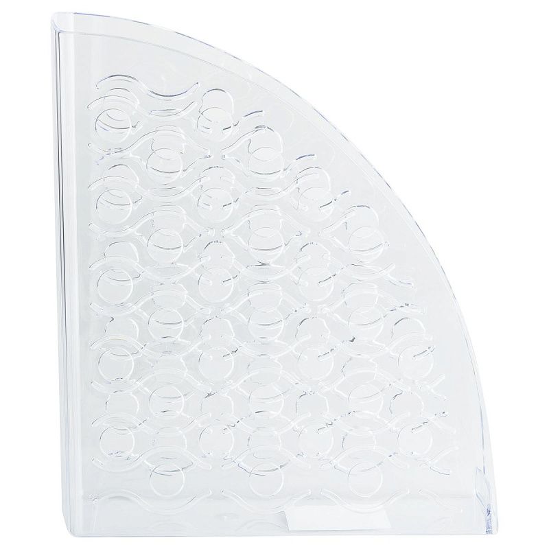 Лоток для бумаг вертикальный СТАММ "Вега", прозрачный, ширина 90мм