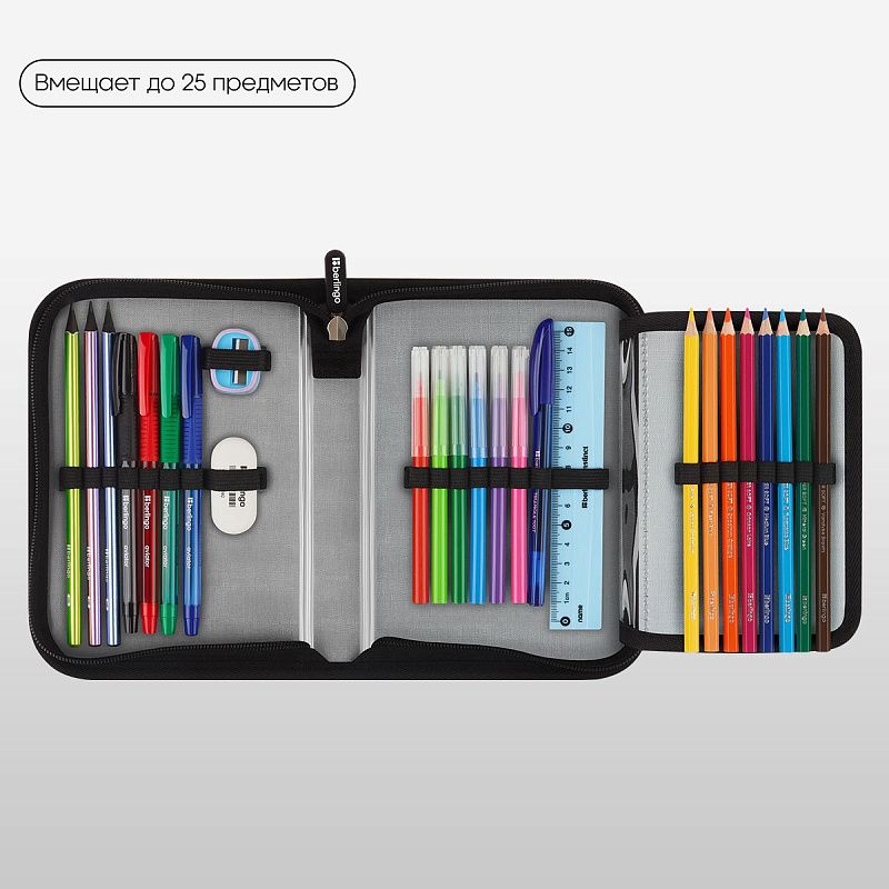 Пенал 1 отделение, 200*140*40 Berlingo "Battle For The Future", дополнительная откидная секция, полиэстер 