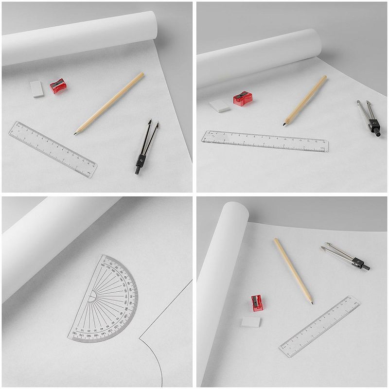 Калька под карандаш 625мм*20м OfficeSpace, 40г/м2, в рулоне