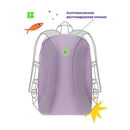Рюкзак Berlingo Street Style "Grape", 41*28*17см, 3 отделения, 2 кармана, уплотненная спинка 
