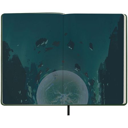Записная книжка А5 80л. ЛАЙТ, кожзам, Greenwich Line "Future. Lightning ball", с резинкой, тиснение фольгой, блок в линию