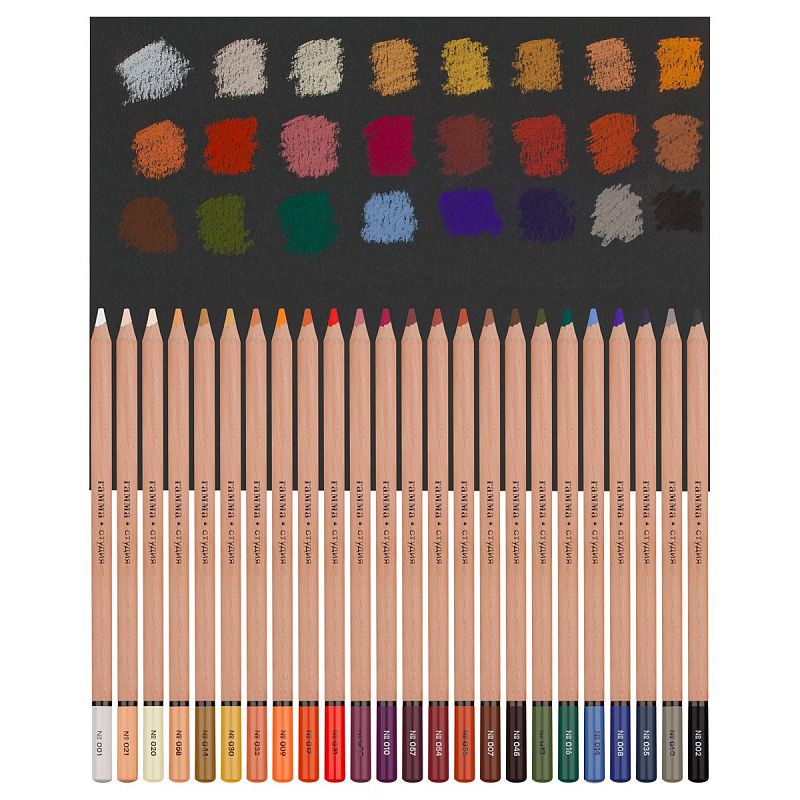 Пастельные карандаши Гамма "Студия", 24цв. , картон.упаковка