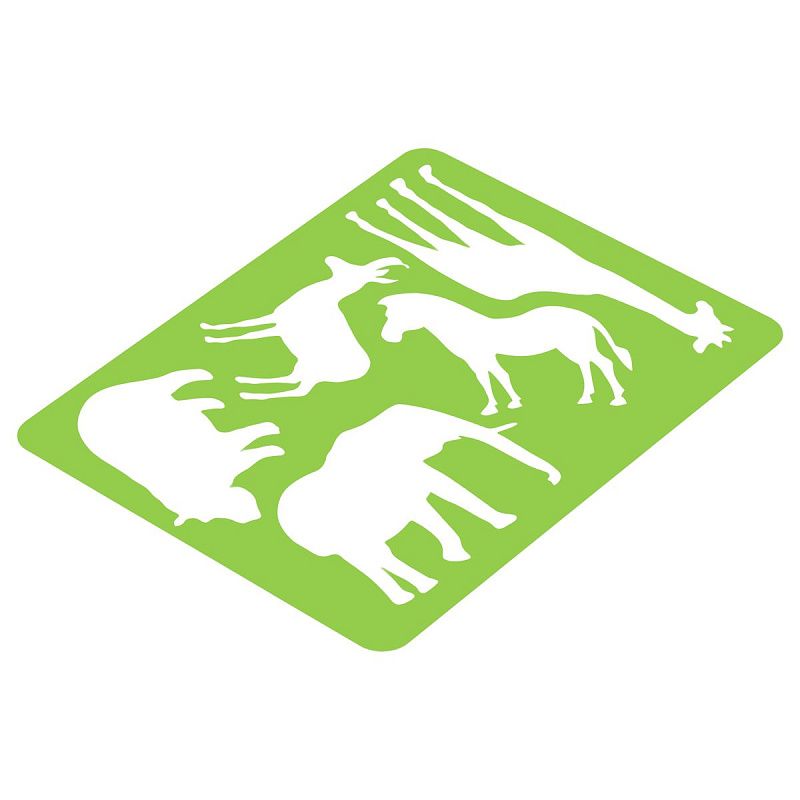 Трафарет-раскраска контурный, СТАММ "Животные Африки", пакет, европодвес