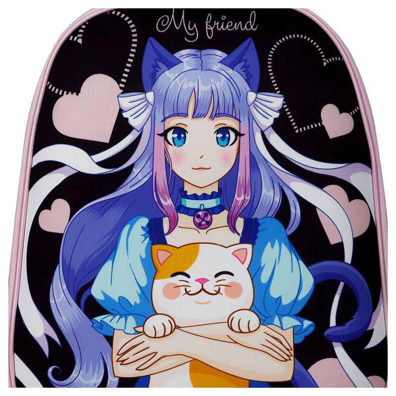 Ранец ArtSpace School Friend "Cool Girl" 39*30*18см, 2 отделения, 2 кармана, анатомическая спинка 