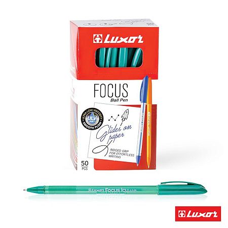 Ручка шариковая Luxor "Focus Icy" зеленая, 1,0мм 