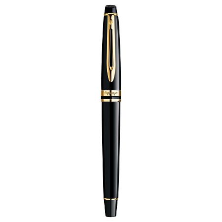 Ручка-роллер Waterman "Expert Black Lacquer GT" черная, 0,8мм, подарочная упаковка 