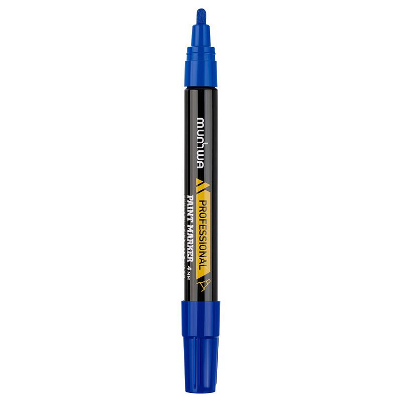 Маркер-краска MunHwa "Professional Paint Marker" синяя, 4мм, нитро-основа 