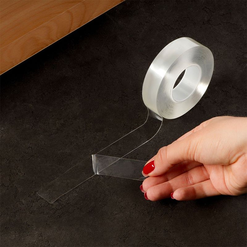 Клей-лента двусторонняя многоразовая OfficeSpace, 20мм*1мм*5м