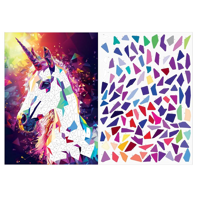 Аппликация наклейками ТРИ СОВЫ "Волшебный мир", А4, 2 основы, картонный конверт