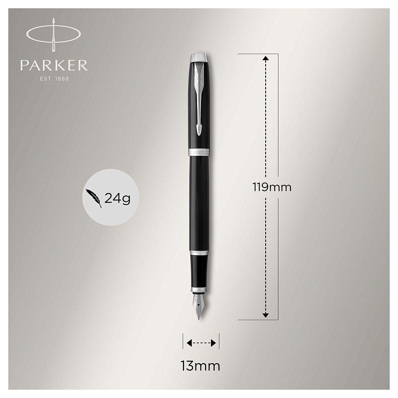 Ручка перьевая Parker "IM Black CT" синяя, 0,8мм, подарочная упаковка 