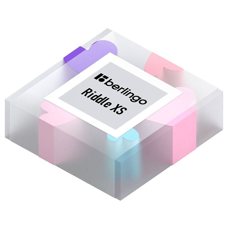 Ластик Berlingo "Riddle XS", прямоугольный, цвета ассорти, 34*34*14мм 