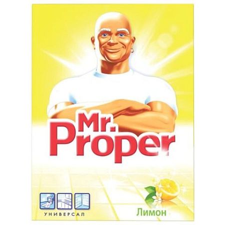 Чистящее средство 400 г, MR.PROPER (Мистер Пропер) "Лимон", универсал, порошок 