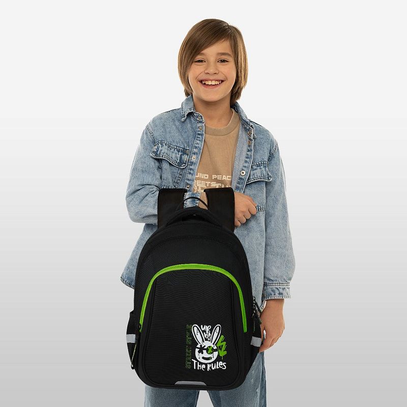 Рюкзак Berlingo Comfort "The Rules" 38*27*18см, 3 отделения, 3 кармана, эргономичная спинка 