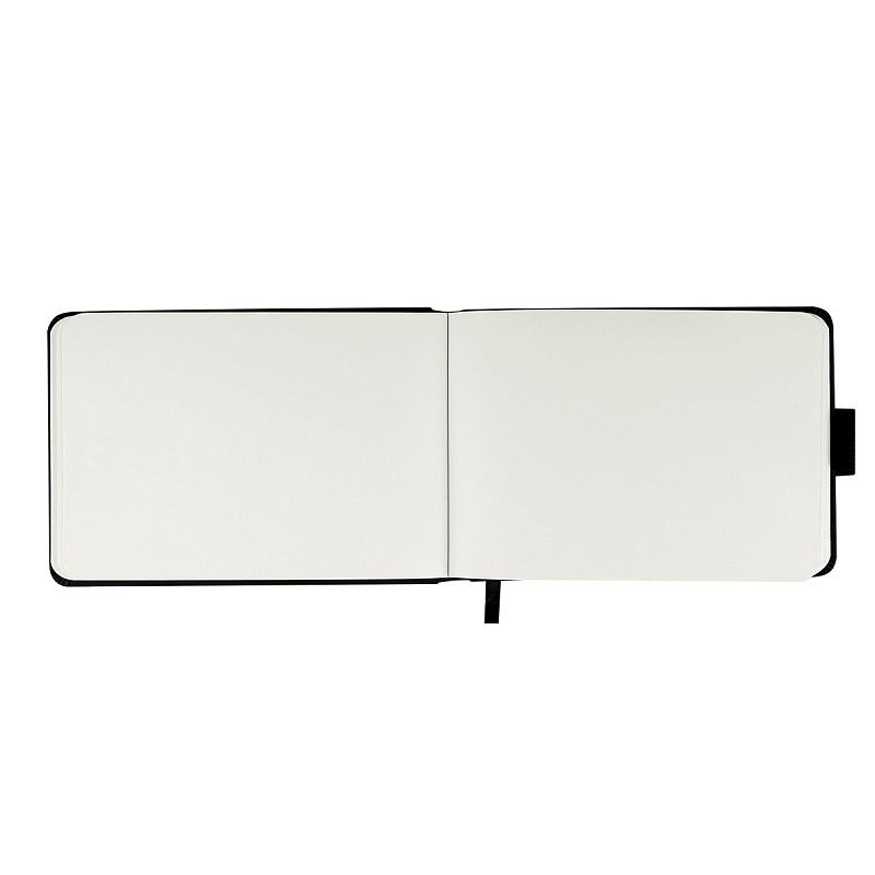 Скетчбук 100л., 148*105 Гамма "Студия", черный, твердая обложка, на резинке, слоновая кость, 110г/м2