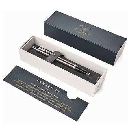 Ручка шариковая PARKER "IM Core Dark Espresso CT", корпус кофейный лак, хромированные детали, синяя, 1931671 