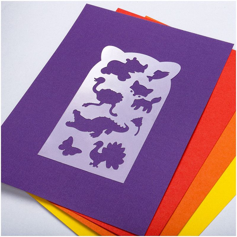 Набор трафаретов Мульти-Пульти 10*18см, "Зверята", 3шт., европодвес 