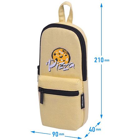 Пенал мягкий 1 отделение, 1 карман, 210*90*40 Berlingo "Pizza", текстиль 