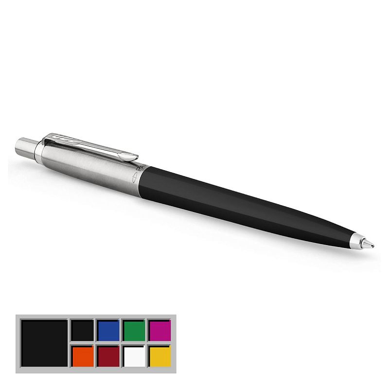 Ручка шариковая Parker "Jotter Black" синяя, 1,0мм, кнопочн., пластик. корпус, блистер 