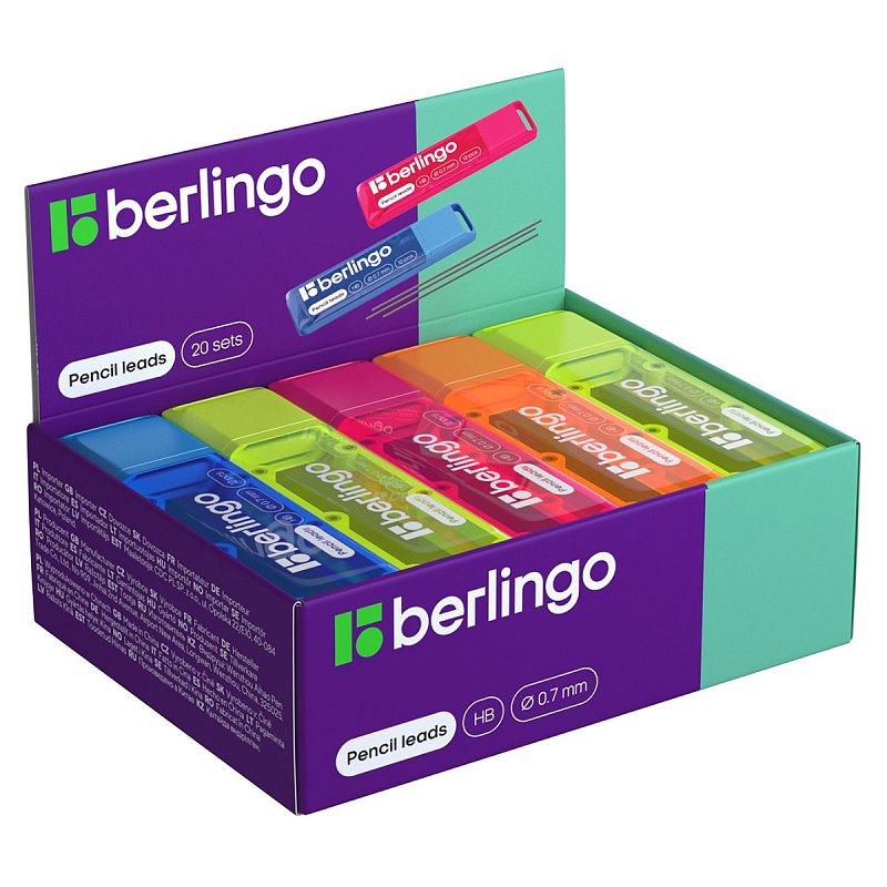 Грифели для механических карандашей Berlingo, 12шт., 0,7мм, HB 