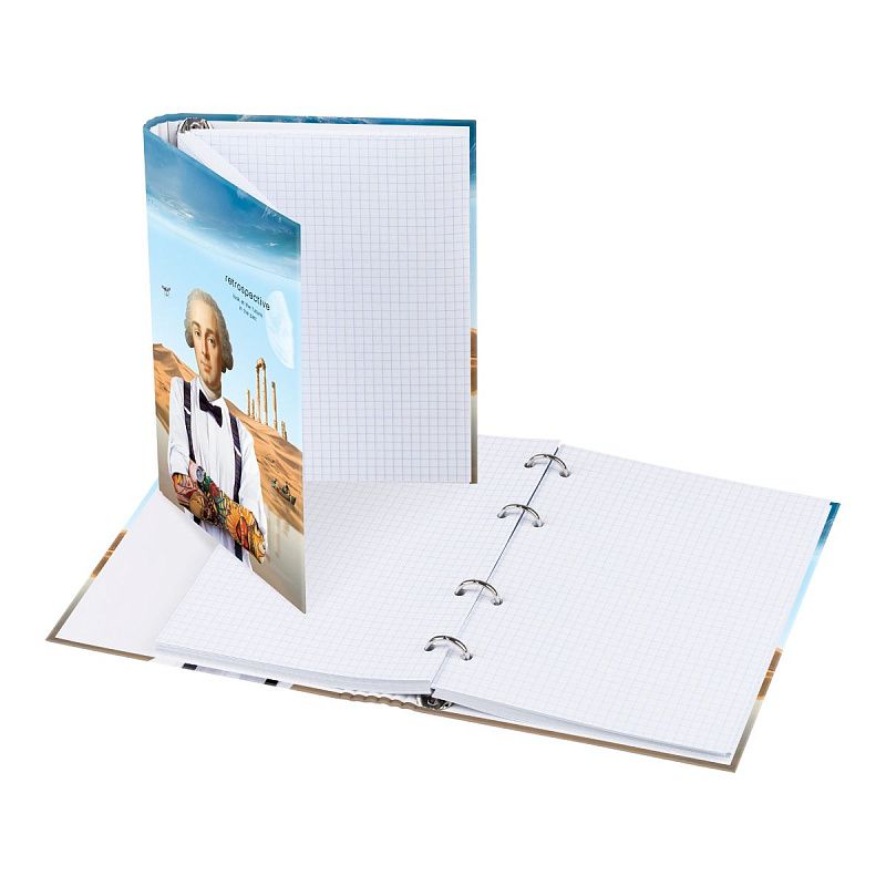 Тетрадь на кольцах А5, 160л., BG "Retrospective", глянцевая ламинация