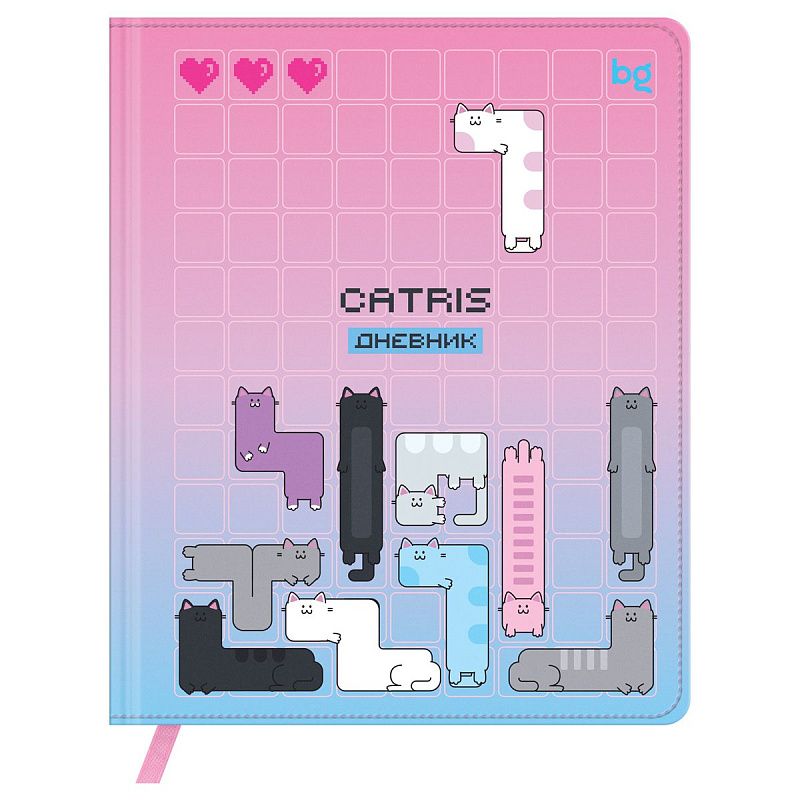 Дневник 1-11 кл. 48л. (твердый) BG "Catris", иск. кожа (балакрон), печать, ляссе