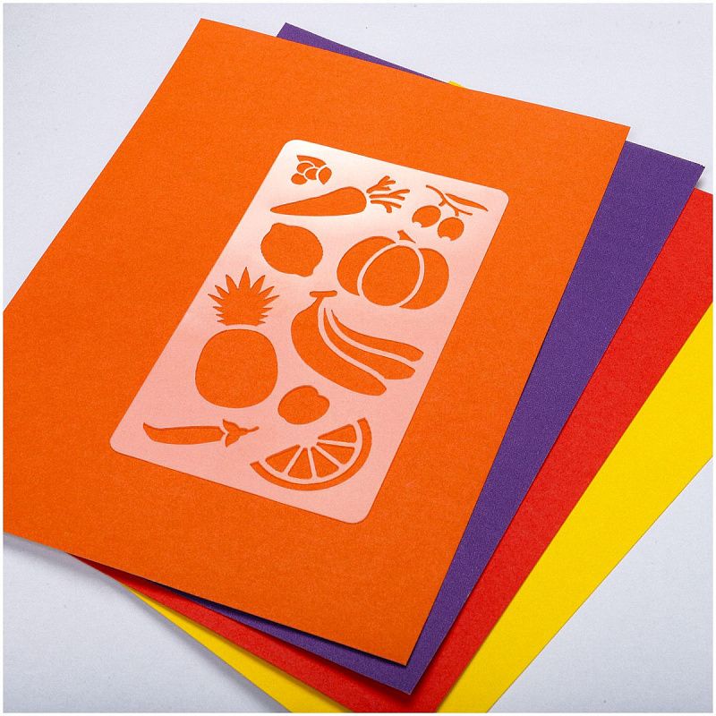 Набор трафаретов Мульти-Пульти 10*18см, "Фруктовая корзина", 3шт., европодвес 