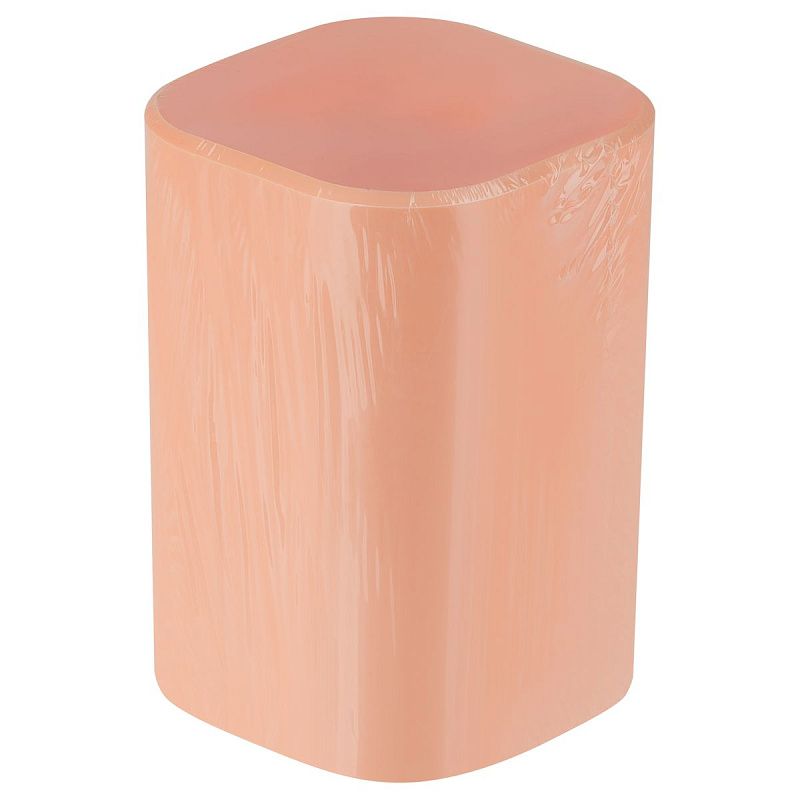 Подставка-стакан СТАММ "Фаворит", пластиковая, квадратная, персиковая