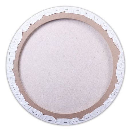 Холст на подрамнике BRAUBERG ART CLASSIC, 40см, грунт, круг, 45%хлоп., 55%лен, среднее зерно, 190648