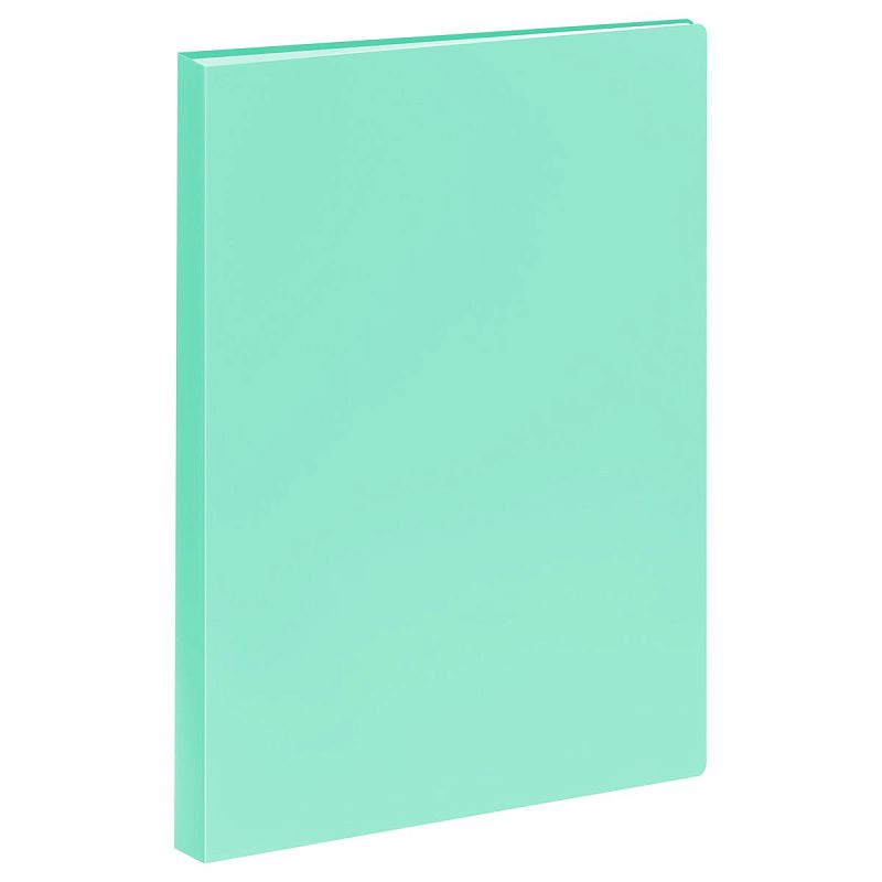 Папка с 20 вкладышами СТАММ А4, 14мм, 500мкм, пластик, пастель, мятная