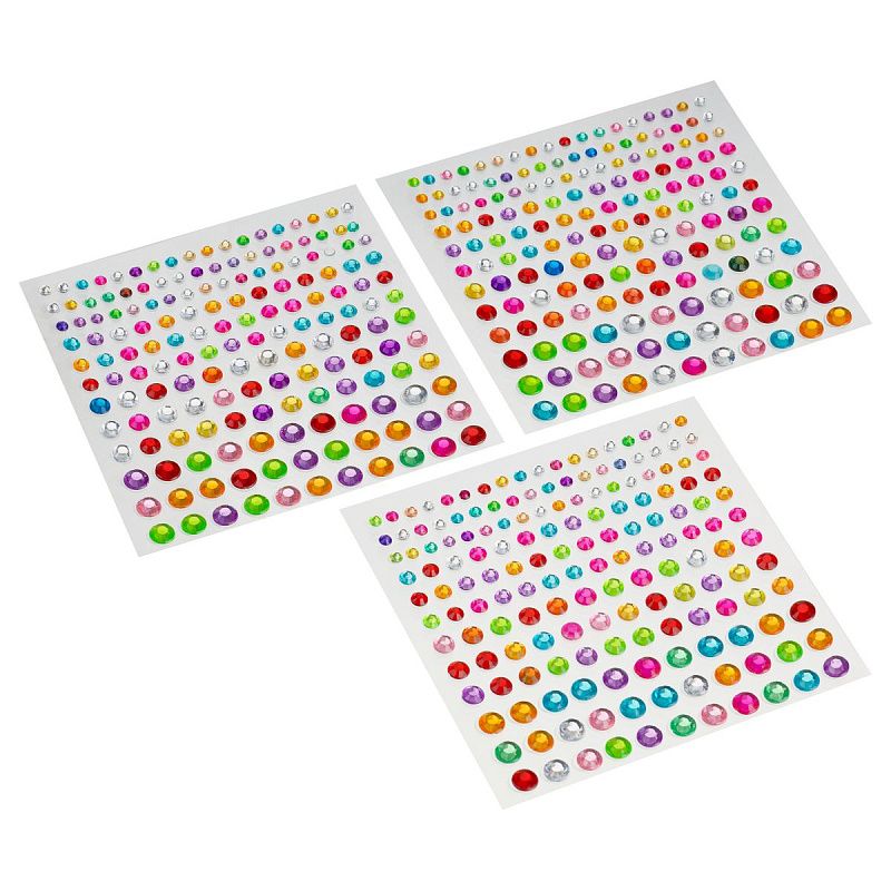 Стразы для макияжа и волос MESHU "A large set" 465 наклеек, инд. уп., европодвес
