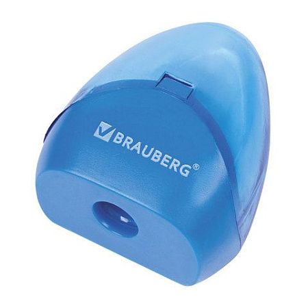 Точилка BRAUBERG BELL с контейнером, пластиковая, конусообразная, цвет корпуса ассорти, 226937 