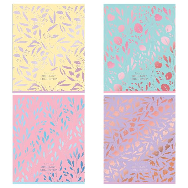 Тетрадь 48л., А5, клетка BG "Brilliant collection", тиснение фольгой