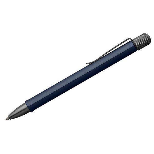 Ручка шариковая автоматическая Faber-Castell "Hexo" черная, 1,0мм, поворот., шестигран., синий корпус, инд. картон. упаковка Ручка шариковая автоматическая Faber-Castell "Hexo" черная, 1,0мм, поворот., шестигран., синий корпус, инд. картон. упаковка