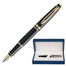 Ручка подарочная перьевая WATERMAN "Expert 3 Black Lacquer GT", черный лак, позолоченные детали, синяя, S0951640 Ручка подарочная перьевая WATERMAN "Expert 3 Black Lacquer GT", черный лак, позолоченные детали, синяя, S0951640