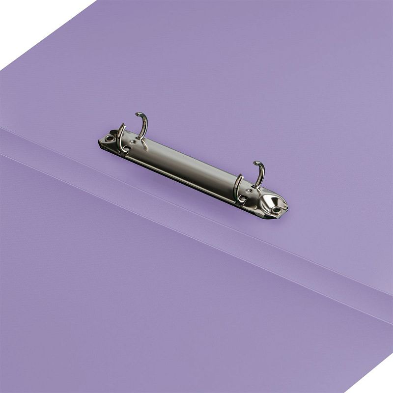 Папка на 2 кольцах СТАММ А4, 25мм, 500мкм, пластик, пастель, фиолетовая 