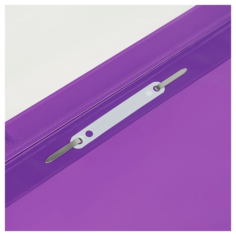 Папка-скоросшиватель пластик. перф. СТАММ А4, 180мкм, фиолетовая с прозр. верхом 