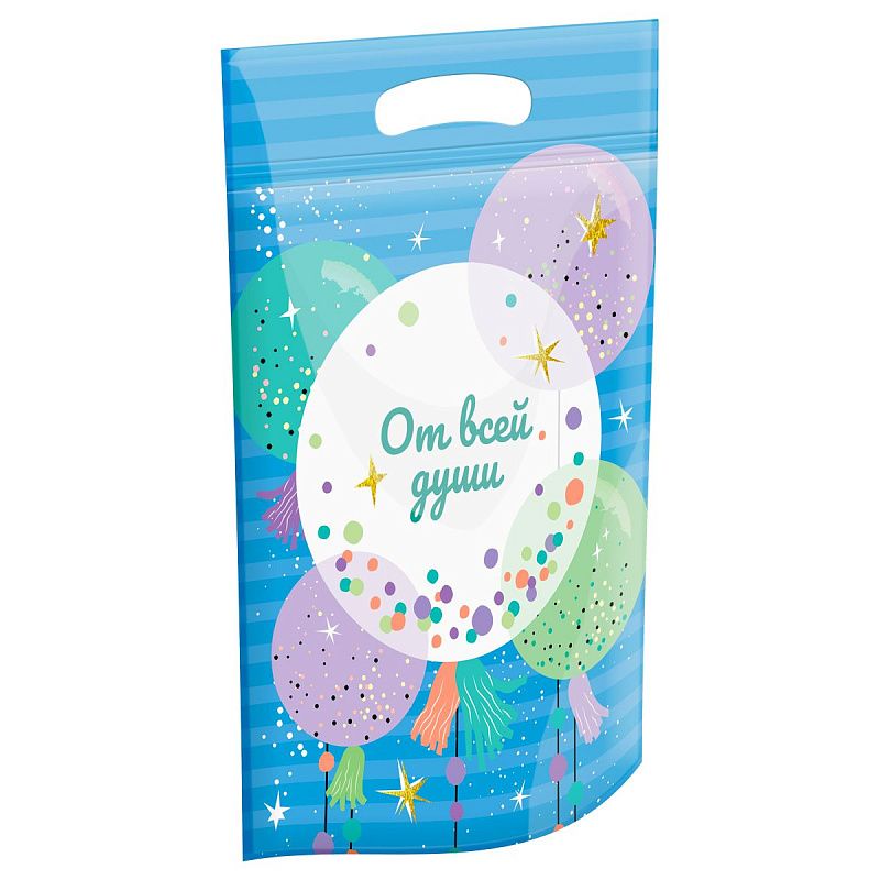 Набор подарочных пакетов 15*22 см, зип-лок, MESHU "For you", 36шт.